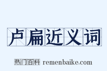 卢扁近义词是什么意思的图片